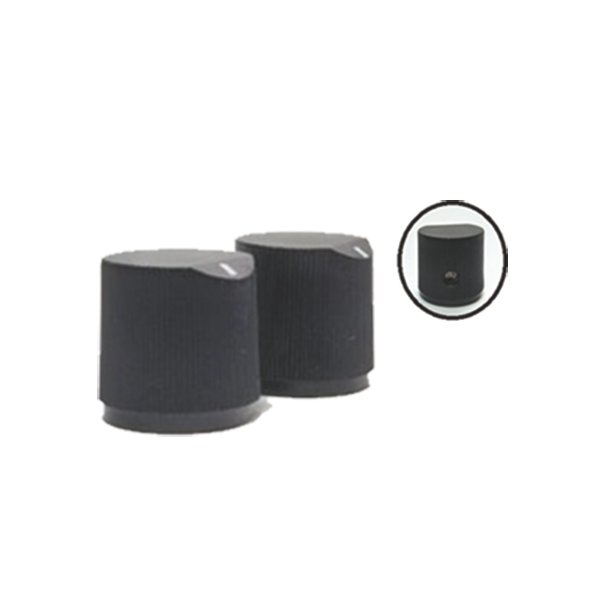 KNOB 17X17MM PT ESTRIADO P/ POT DE FIO 4W E 23MM