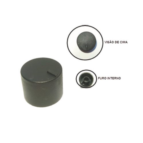 KNOB 14x17MM PT LISO MOD.FEAD P/POT KB LINEAR 16MM