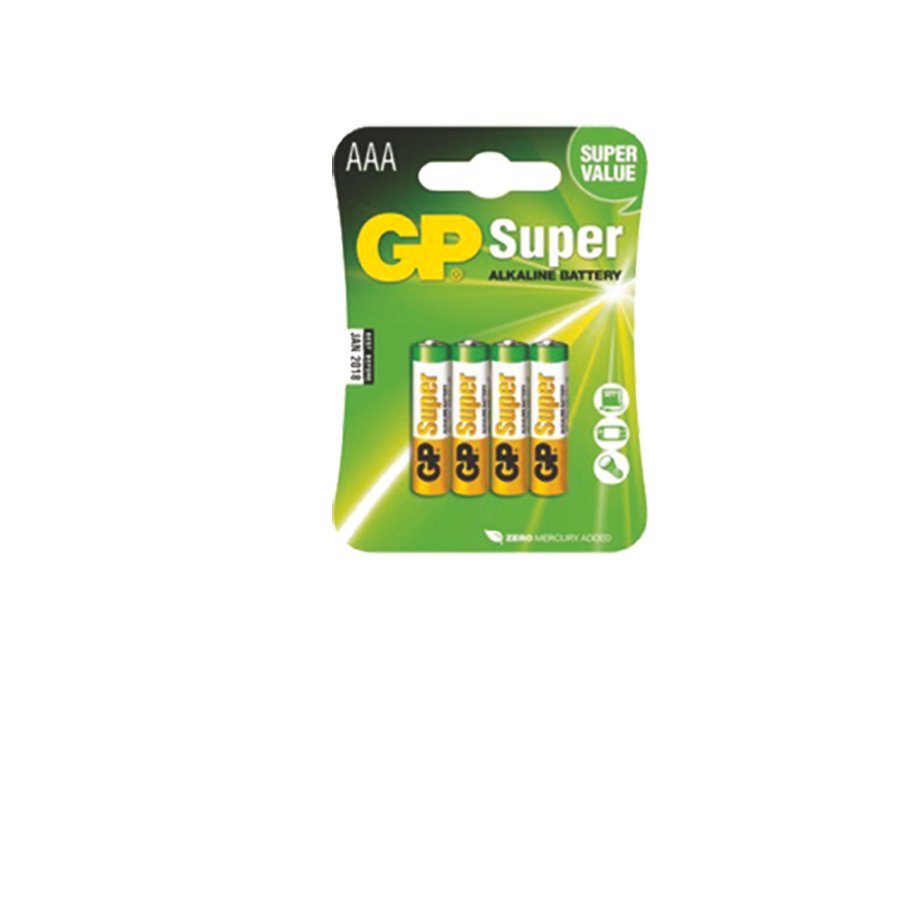 PILHA ALCALINA AAA 1,5V GP24A PILHA ZINCO AAA